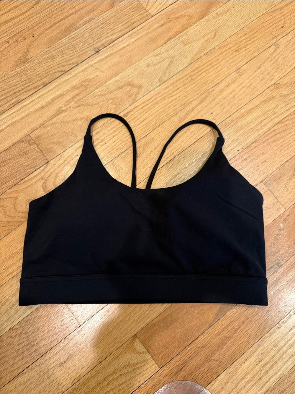 Everyday Black Strappy Sports Bra for Light Support